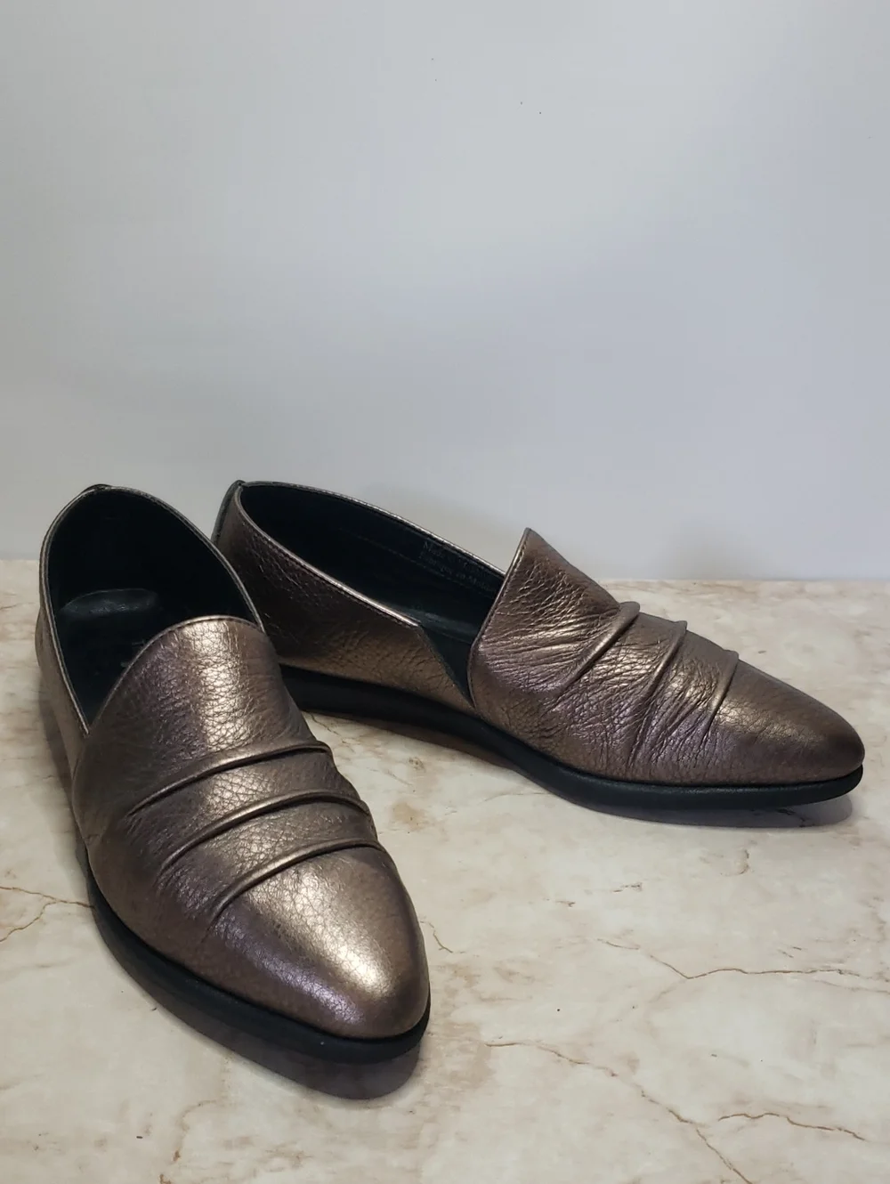 The Flexx Metallic Bronze Pointed Toe Loafers US Size 6